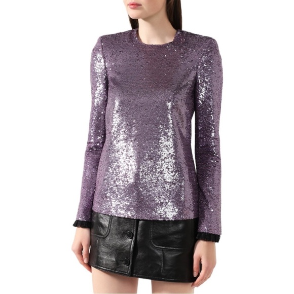 New with tags PHILOSOPHY DI LORENZO SERAFINI Metallic Sequin Top Size:4 - Picture 1 of 13